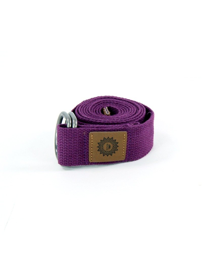 MIRACLE Murray │ Yoga Strap Dark Purple 180cm - อุปกรณ์ฟิตเนส - ผ้าฝ้าย/ผ้าลินิน 