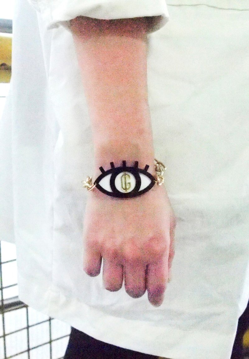 Greed Eye Bracelet - 手鍊/手環 - 壓克力 金色