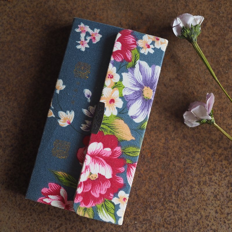 Taiwan flower cloth notebook type smartphone case (for all models) 4 [made to order] - Phone Cases - Cotton & Hemp Multicolor