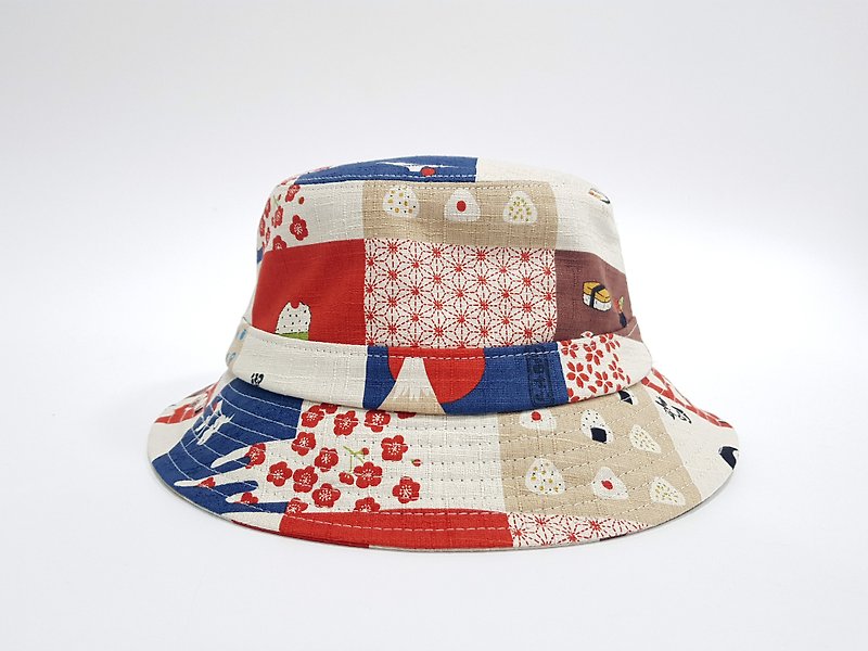 English disc gentleman's hat // Sakura and food // #日本布#食品#遮阳#文青#可爱 - Hats & Caps - Cotton & Hemp Multicolor