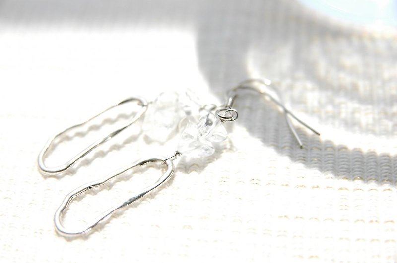 An irresistible hoop earring crystal - Earrings & Clip-ons - Gemstone Transparent