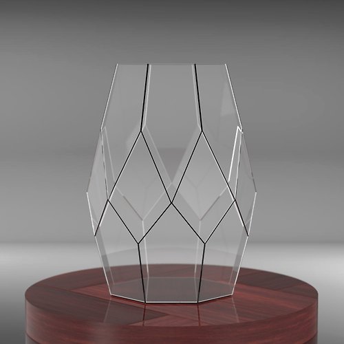 Brillant3d Digital drawing for printing! Stained glass terrarium. Project 31