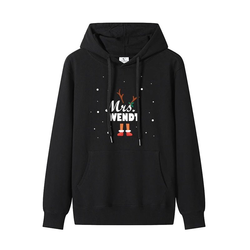 Customized single-piece couple sweatshirt Christmas round neck long-sleeved hoodie - Unisex Hoodies & T-Shirts - Cotton & Hemp Multicolor