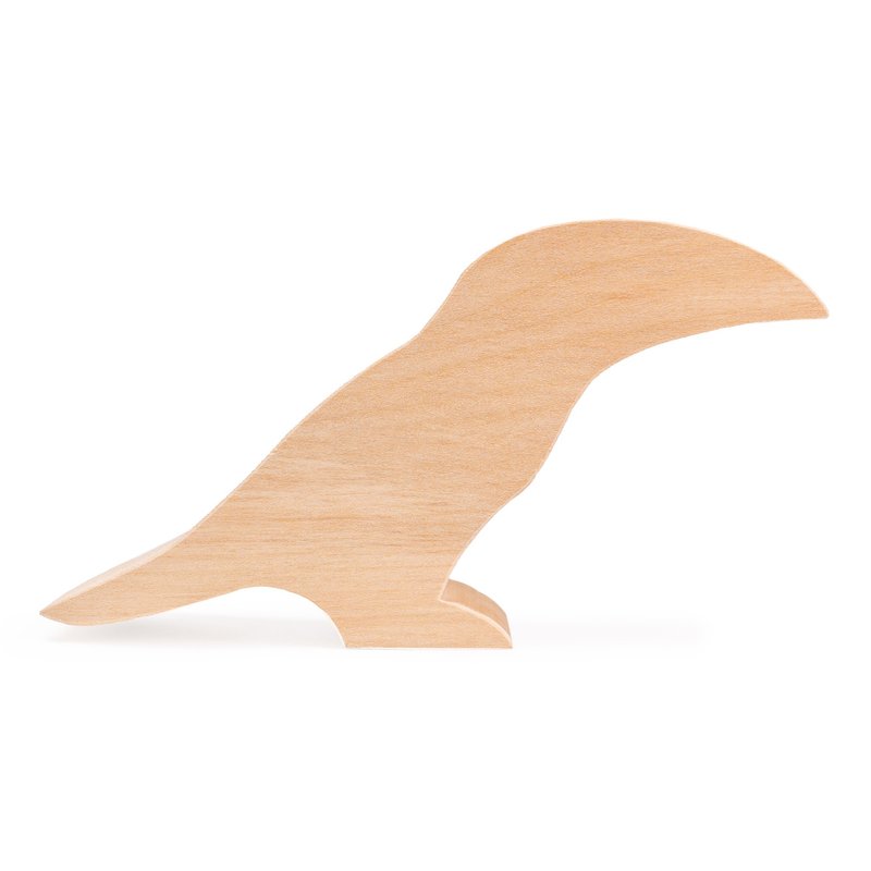 Toucan Bird Carving Blank Toucan Carving Wood - Parts, Bulk Supplies & Tools - Wood Brown