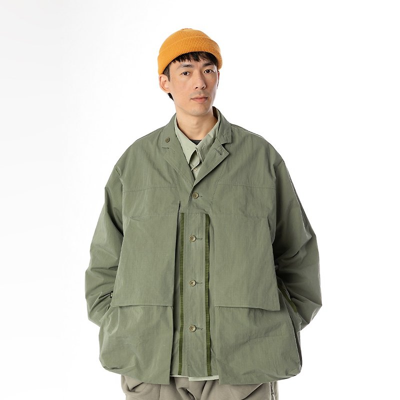 Deformation Layer Multi-pocket Jacket 變形層多袋夾克 - 外套/大衣 - 聚酯纖維 