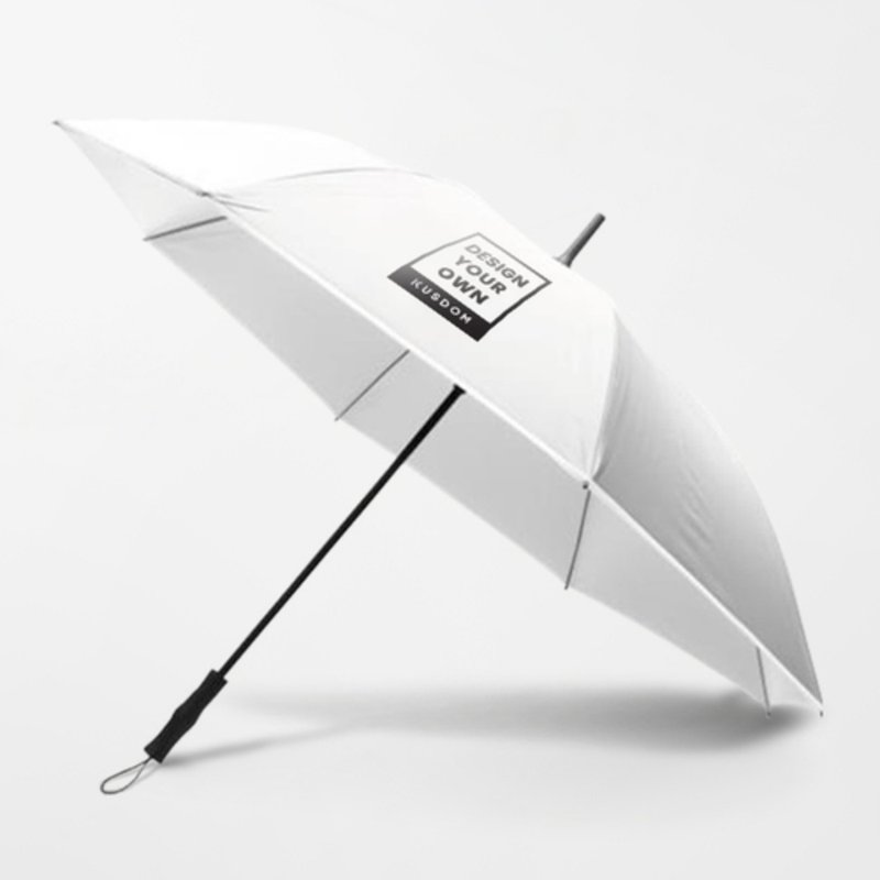 【客製化禮物】高爾夫球傘│直傘/雨傘/戶外用品|情人節/父親節 - 雨傘/雨衣 - 其他材質 白色