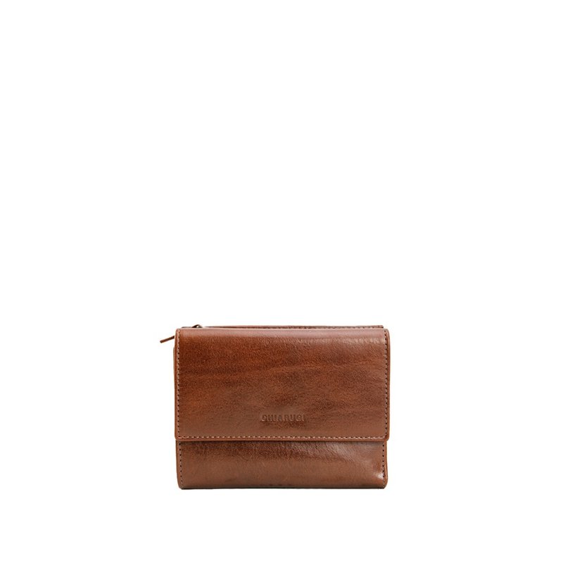CHIARUGI NEW CLASSIC aquare CROSSBODY BAG - Wallets - Genuine Leather Brown