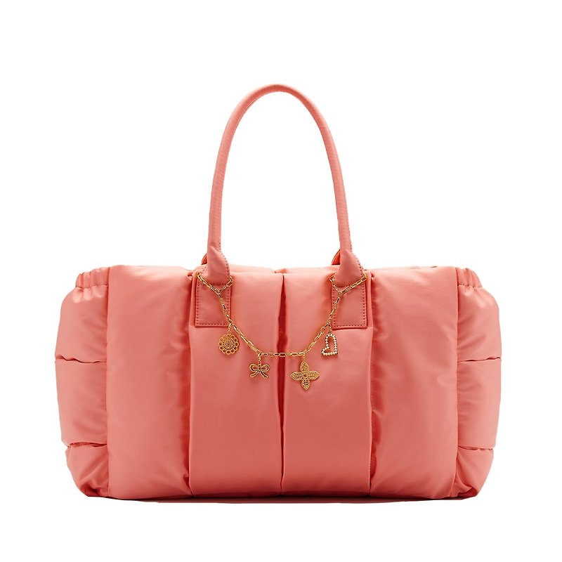 VOUS Luxury Mother Bag Rose Quartz + Golden Midsummer Night's Dream Charm Set - กระเป๋าคุณแม่ - เส้นใยสังเคราะห์ สึชมพู