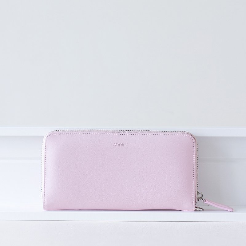 MeLLow - Round Zip Wallet - Pink - Wallets - Genuine Leather Pink