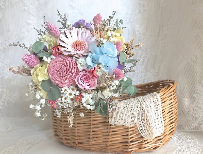 Masako spring flowers bouquet dried flowers immortal flower birthday gift limited - Plants - Plants & Flowers Pink
