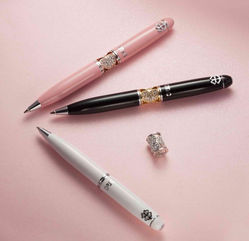 [DT&CREATION] Heart to Heart Pandora jewelry ball pen | Anniversary jewelry pen - ปากกา - โลหะ 