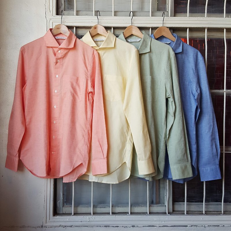 [Welfare products] Gentleman's classic long-sleeved oxford cloth Belgian linen long-sleeved shirt - เสื้อเชิ้ตผู้ชาย - ผ้าฝ้าย/ผ้าลินิน หลากหลายสี