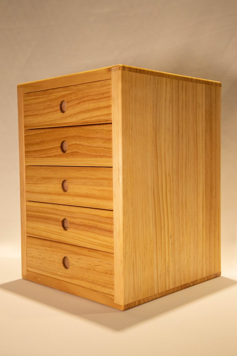 [New product] Desktop five-layer locking box丨Customized orders - Storage - Wood Brown