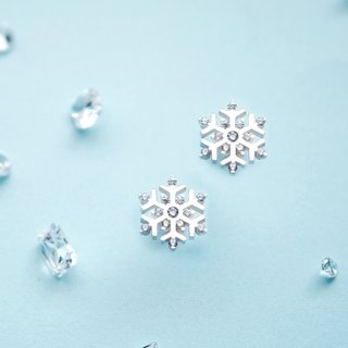 Snowflake earrings, Silver 925
