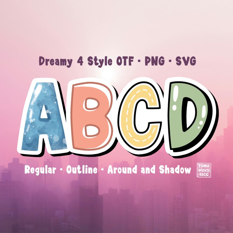 Dreamy OTF PNG SVG - 字體設計 - 其他材質 