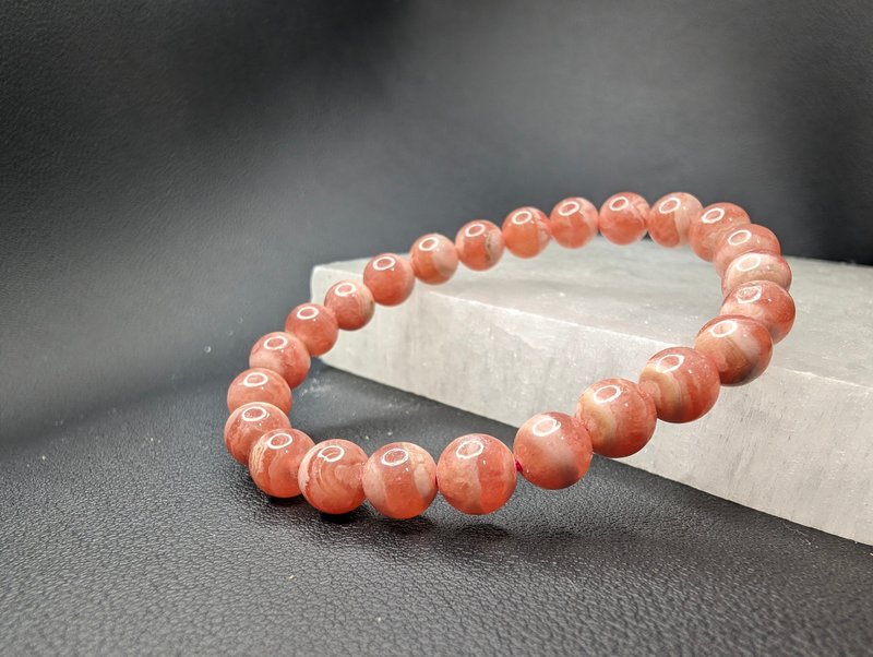 紅紋石 Rhodochrosite 7mm 手串 手鍊 天然水晶 - 手鍊/手環 - 玉石 