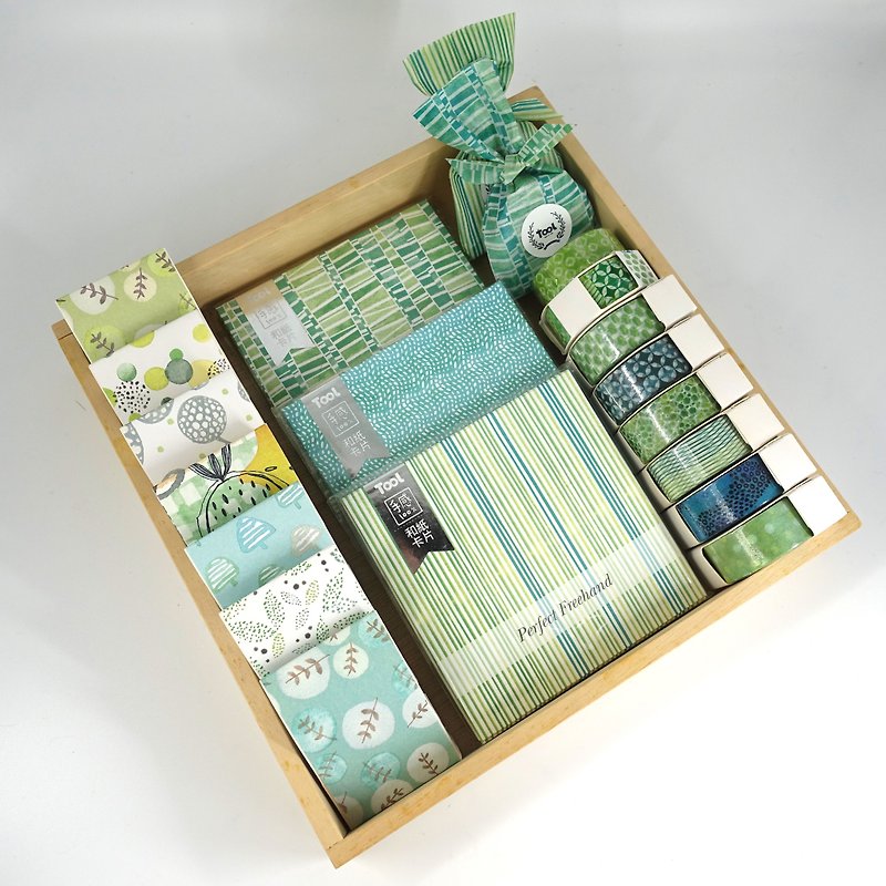 [Customized Product] Green Light and Wind Washi Tape Set - งานไม้/ไม้ไผ่/ตัดกระดาษ - กระดาษ 