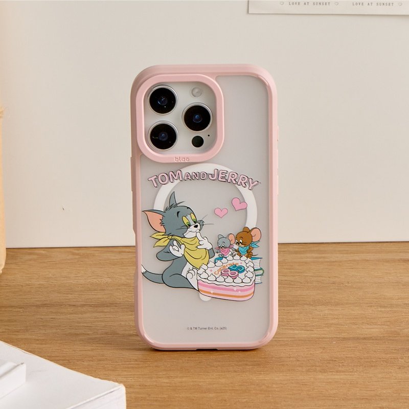 湯姆貓與傑利鼠蛋糕慶祝極光霧透MagSafe iPhone手機殼 - 手機殼/手機套 - 塑膠 多色