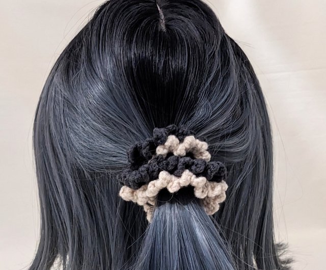 かぎ針編みのヘアゴム|ヘアアクセサリー|シュシュ - ショップ c