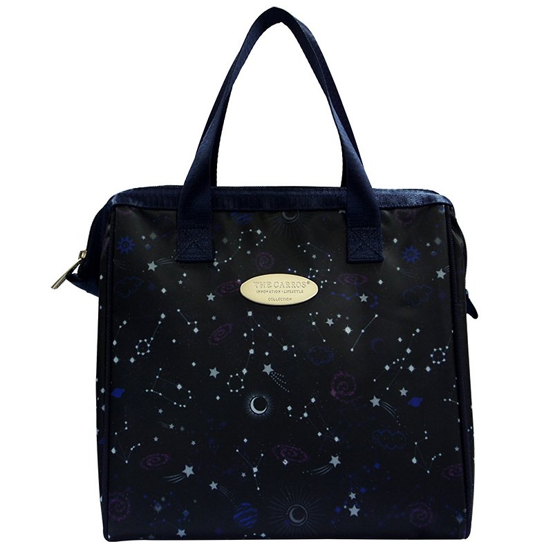 THE CARROS Thermal and Cold Insulated Meal Bag (L) - Starry Sky - กล่องข้าว - วัสดุกันนำ้ สีดำ