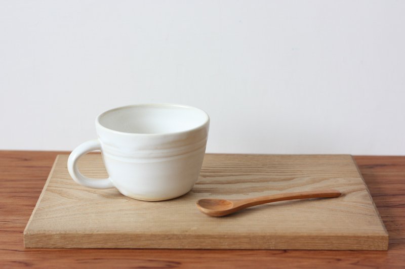 每日使用系列-冬日柔雪白馬克杯 - 茶壺/茶杯/茶具 - 陶 白色