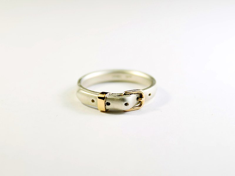 皮帶指環 cute版 SV(銀色) 3mm - 戒指 - 其他金屬 金色