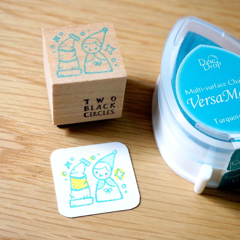 [Mini seal series] elf and stick pigment hand offset seal - Stamps & Stamp Pads - Rubber 