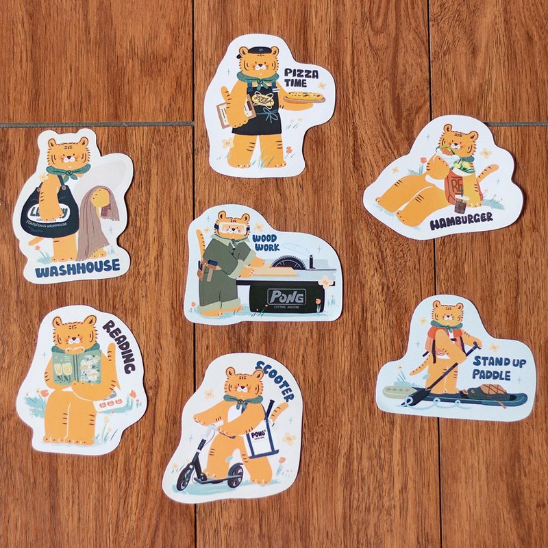 PONGPONGFU Peng Peng Hu | CITY BOY AGAIN STICKERS - สติกเกอร์ - กระดาษ 