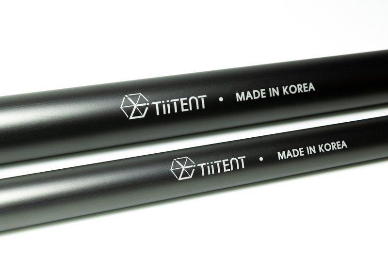 TiiTENT 鋁合金伸縮營柱 鈦灰 - 露營用品 - 其他金屬 黑色