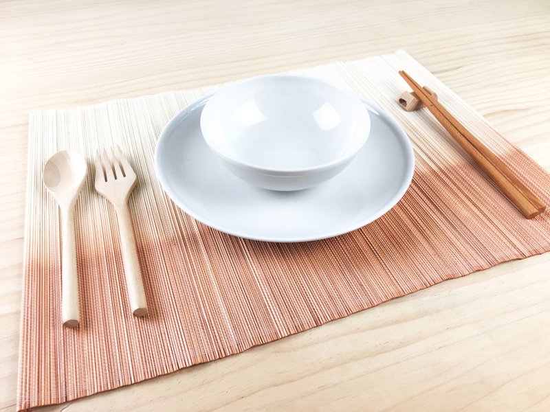 天然染竹製餐墊(茜草染) Natural Dye - 桌布/桌巾/餐墊 - 竹 粉紅色