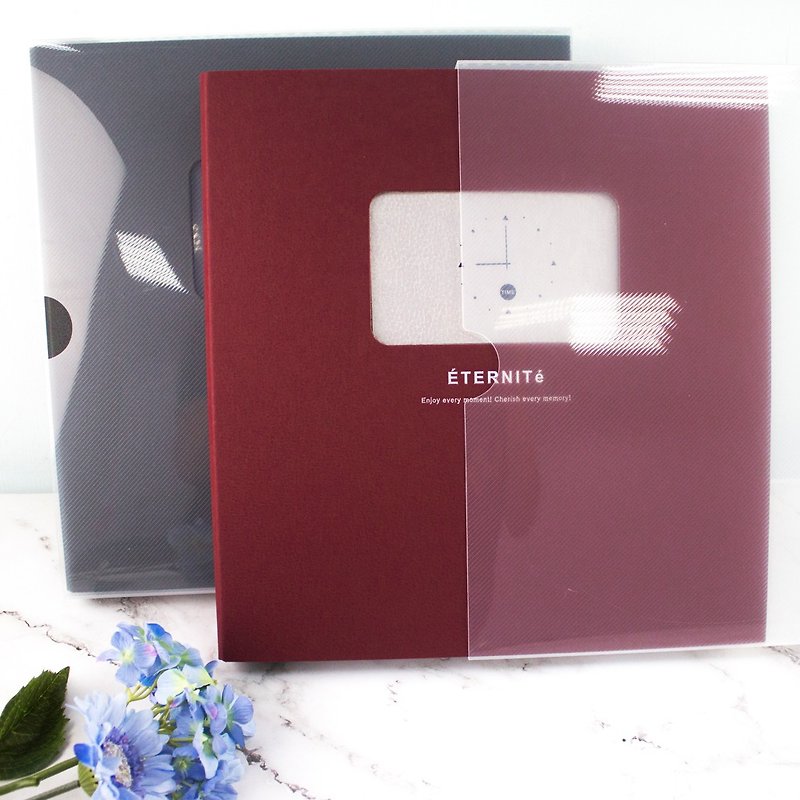 Chuyu 6K3 hole photo book/photo album/album black 4*6/150 pieces-leather grain - อัลบั้มรูป - กระดาษ หลากหลายสี
