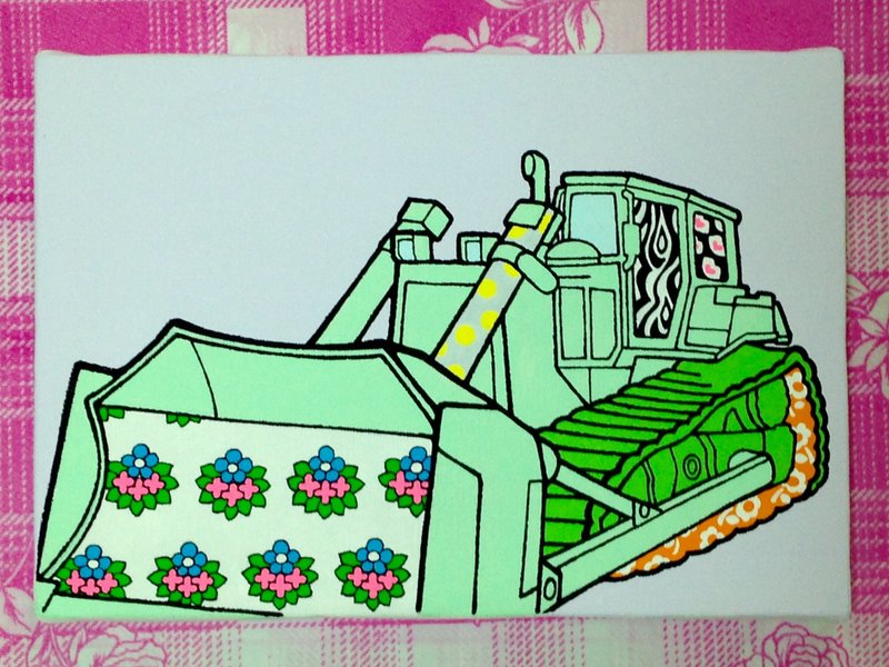 bulldozer - วาดภาพ/ศิลปะการเขียน - วัสดุอื่นๆ 