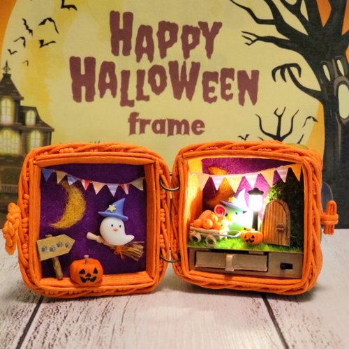 ハロウィン ミニチュア ミニチュアハウス ジオラマ LEDライト