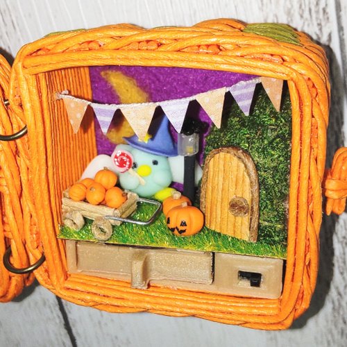 ハロウィン ミニチュア ミニチュアハウス ジオラマ LEDライト