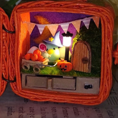 ハロウィン ミニチュア ミニチュアハウス ジオラマ LEDライト