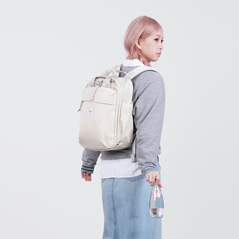 【新品】校園背包 | MINI CADAN 多功能日常背包 M 碼 (雲尼拿白) - 後背包/背包/書包 - 尼龍 白色