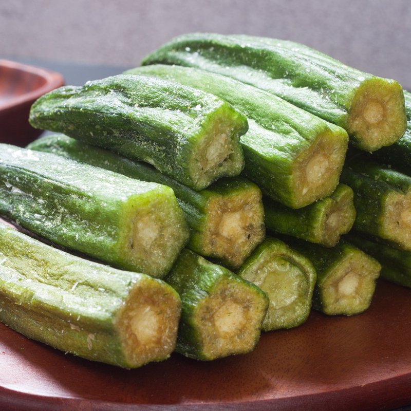 1 box of okra chips (100g/pack) - ขนมคบเคี้ยว - วัสดุอื่นๆ สีเขียว