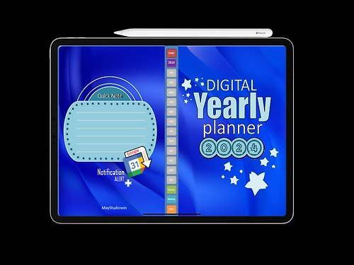 studiowin0871146299 Studiowin-Product 5-Business Yearly Planner 2024-Upgrade-Blue