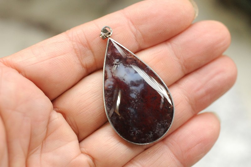 水草瑪瑙   礦石/水晶/靈修/開運/招財/破煞/防小人2 - 項鍊 - 半寶石 