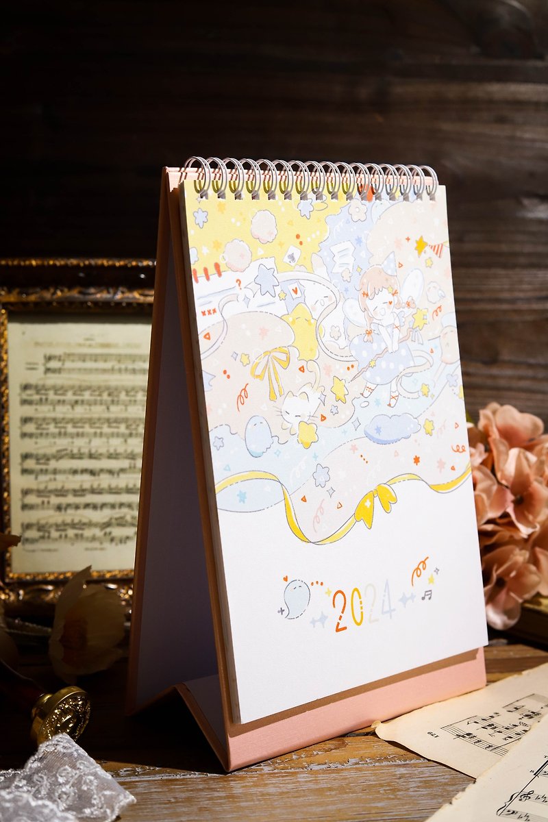 2024 年ドラゴン E CM & YII 卓上カレンダー - カレンダー - その他の素材 多色