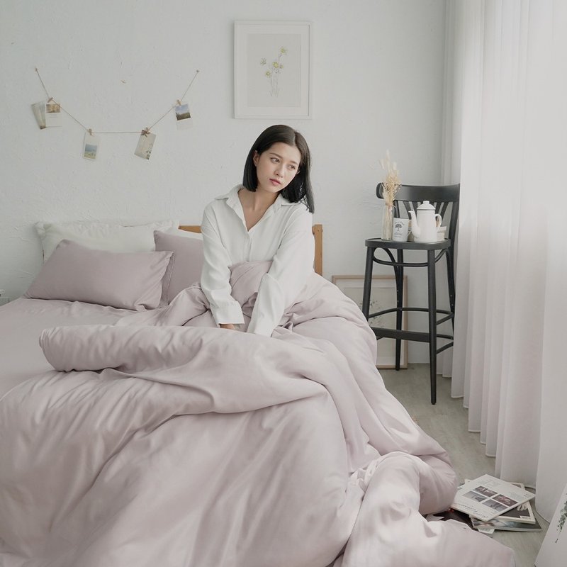 Soft silk lyocell fiber bed bag set thin quilt cover cotton dual-purpose quilt/made in Taiwan bed sheets/YC26 - เครื่องนอน - ผ้าไหม หลากหลายสี