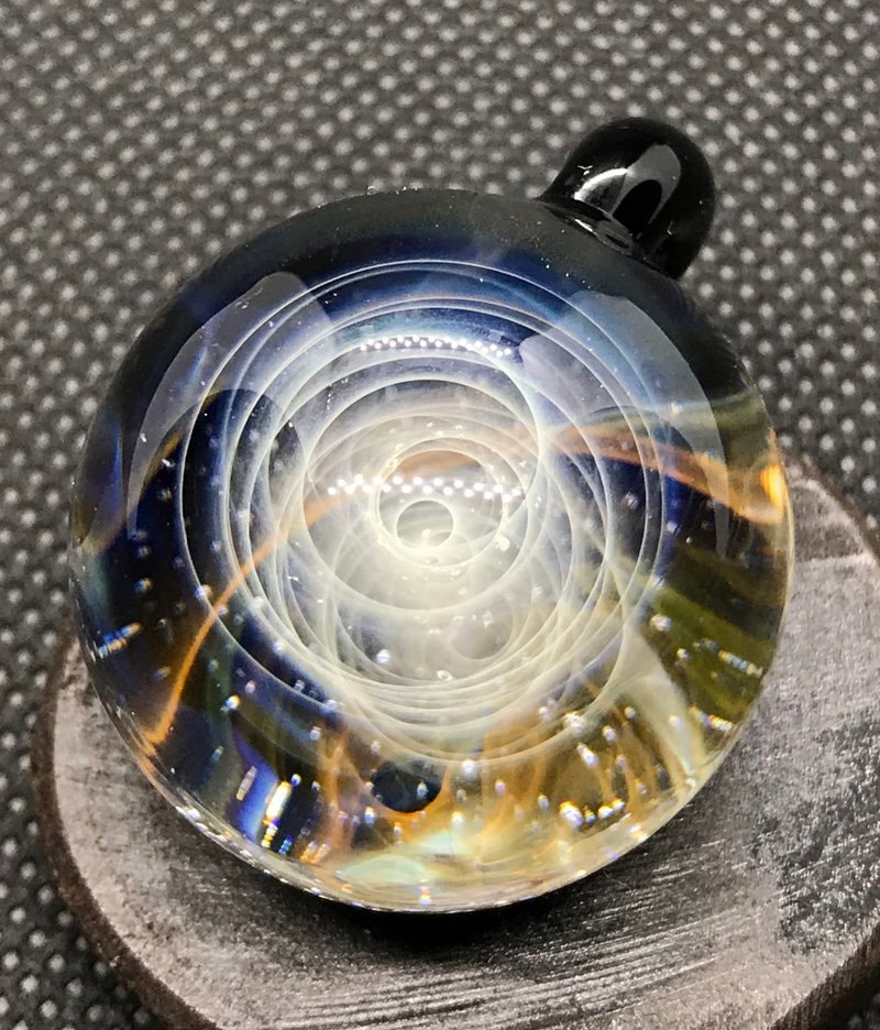 球星系星云三維圖案高硼矽玻璃吊墜 - 項鍊 - 玻璃 多色
