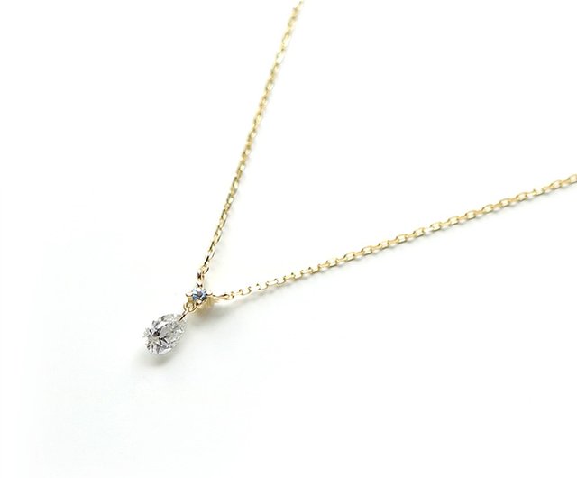 Diamond and sapphire K18 necklace ~Diamond collection~ - 設計館