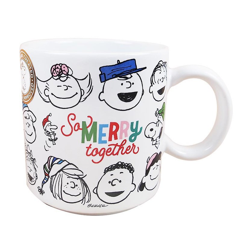 Snoopy Christmas Mug - Happy Together【Hallmark-Peanuts Christmas Gift】 - แก้วมัค/แก้วกาแฟ - เครื่องลายคราม หลากหลายสี