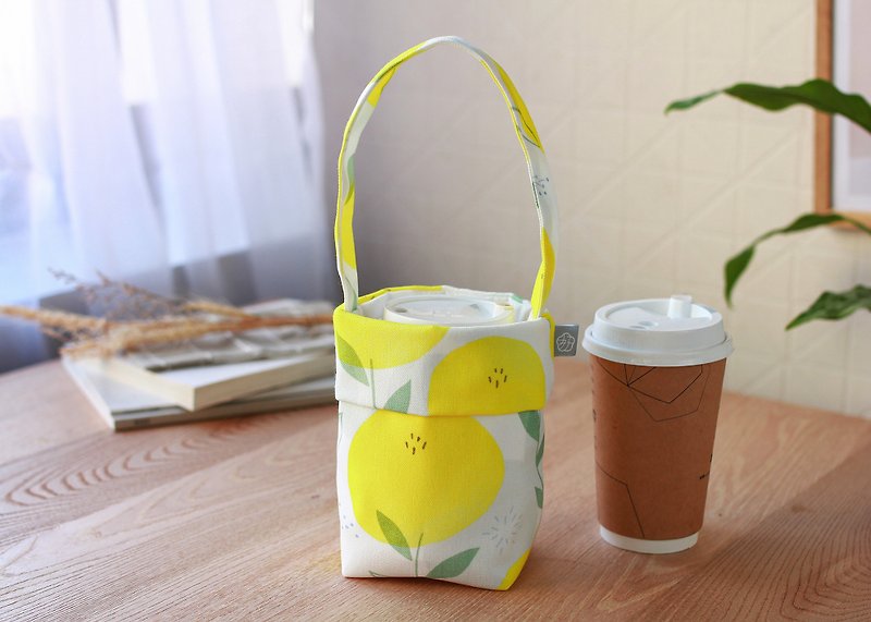 【太陽花-飲料袋】環保提袋 / 小物袋 - 飲料提袋/杯套/杯袋 - 聚酯纖維 黃色