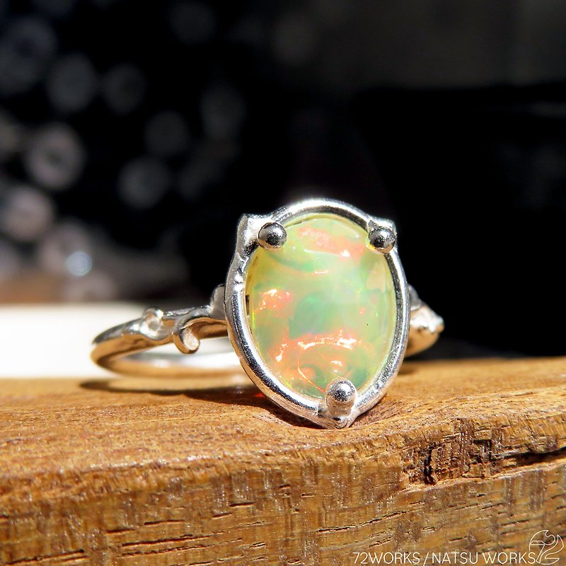 Ethiopian Opal Ring - แหวนทั่วไป - เครื่องเพชรพลอย สีส้ม