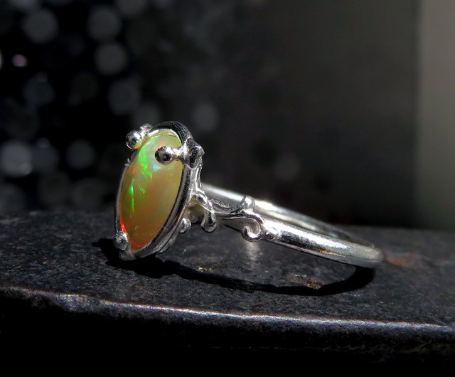 エチオピア オパール リング / Ethiopian Opal Ring 5c - ショップ