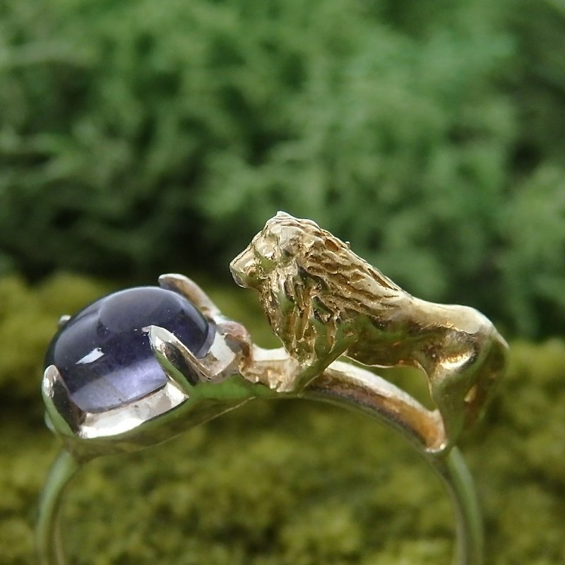 lion ring gold plated - General Rings - Gemstone 
