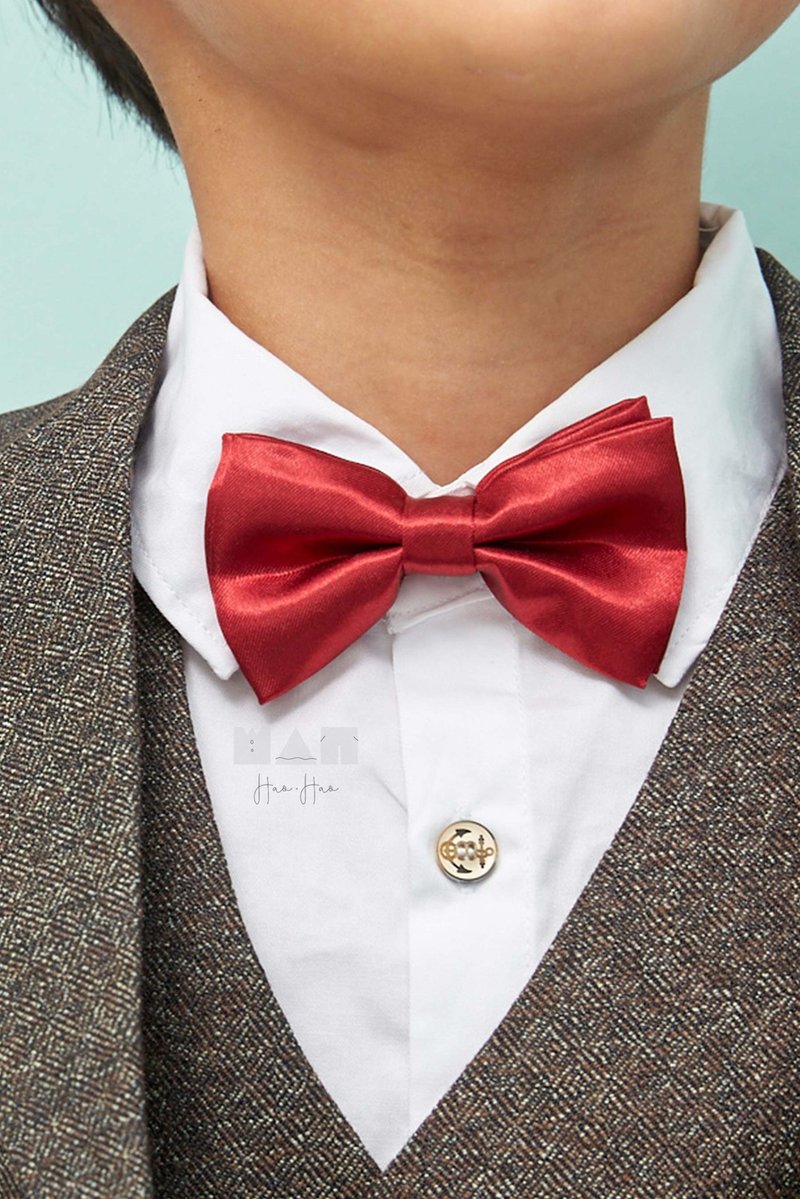 (rental only) HAO.HAO kids red satin bow tie - Other - Other Materials Red