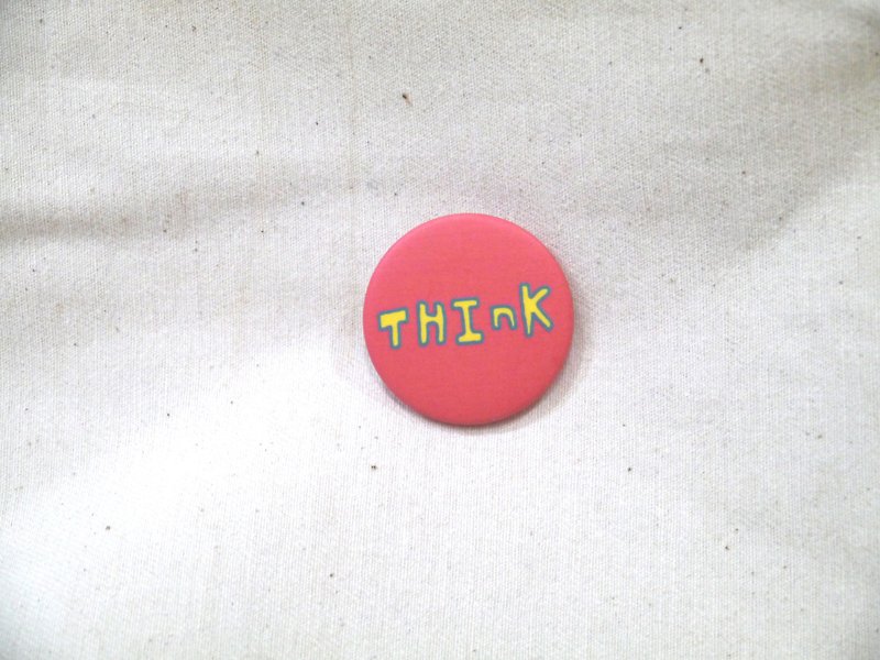 | Magnetic badges | to think !!!!! - Badges & Pins - Plastic Red